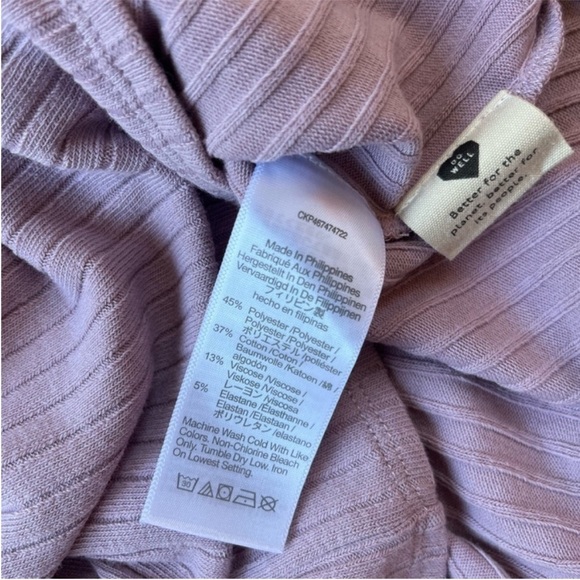 Madewell Ribbed Knit Cardigan Provence Purple Cropped Hook-and-Eye S - Picture 7 of 10